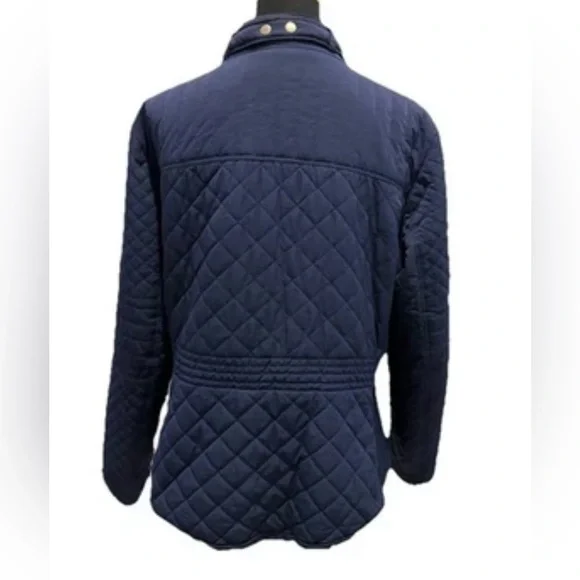 New York & Company Women's Navy Blue Jacket, Gold Zippers, Two Pockets, Size XL - Picture 3 of 11